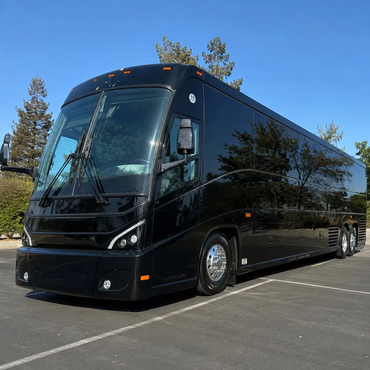 lewisville charter bus rental exterior